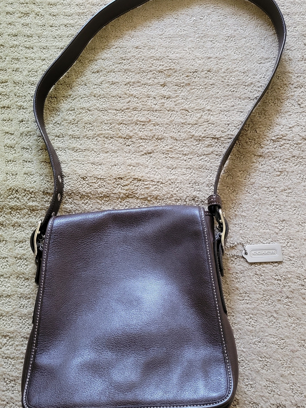 Coach Brown Messenger Leather Crossbody Bag